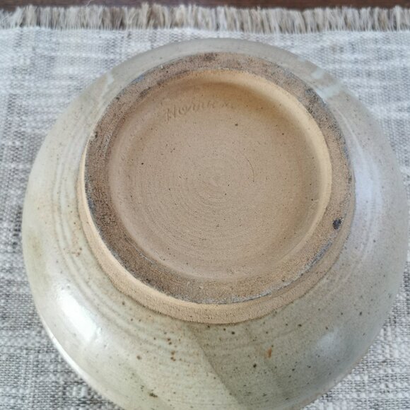 VTG Speckled Glaze Studio Art Pottery Bowl, Signed Horricks 76, 10.5" - Picture 4 of 11